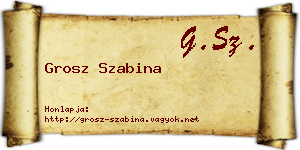 Grosz Szabina névjegykártya